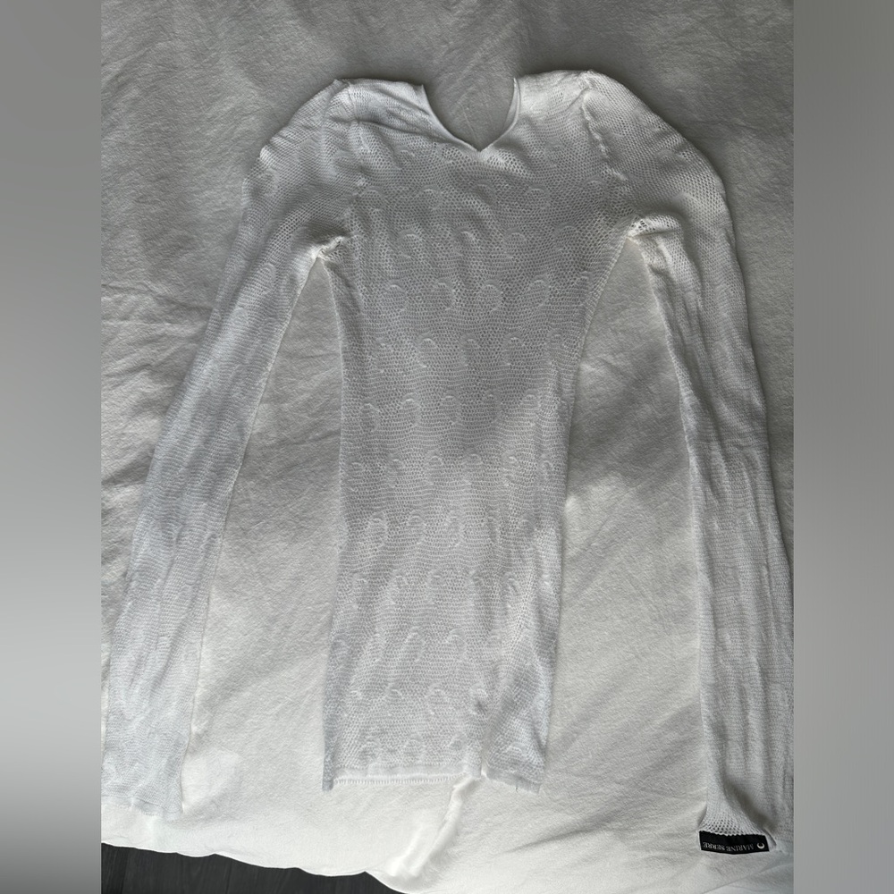 Small Marine Serre White Moon Fishnet Top - Picture 3 of 10